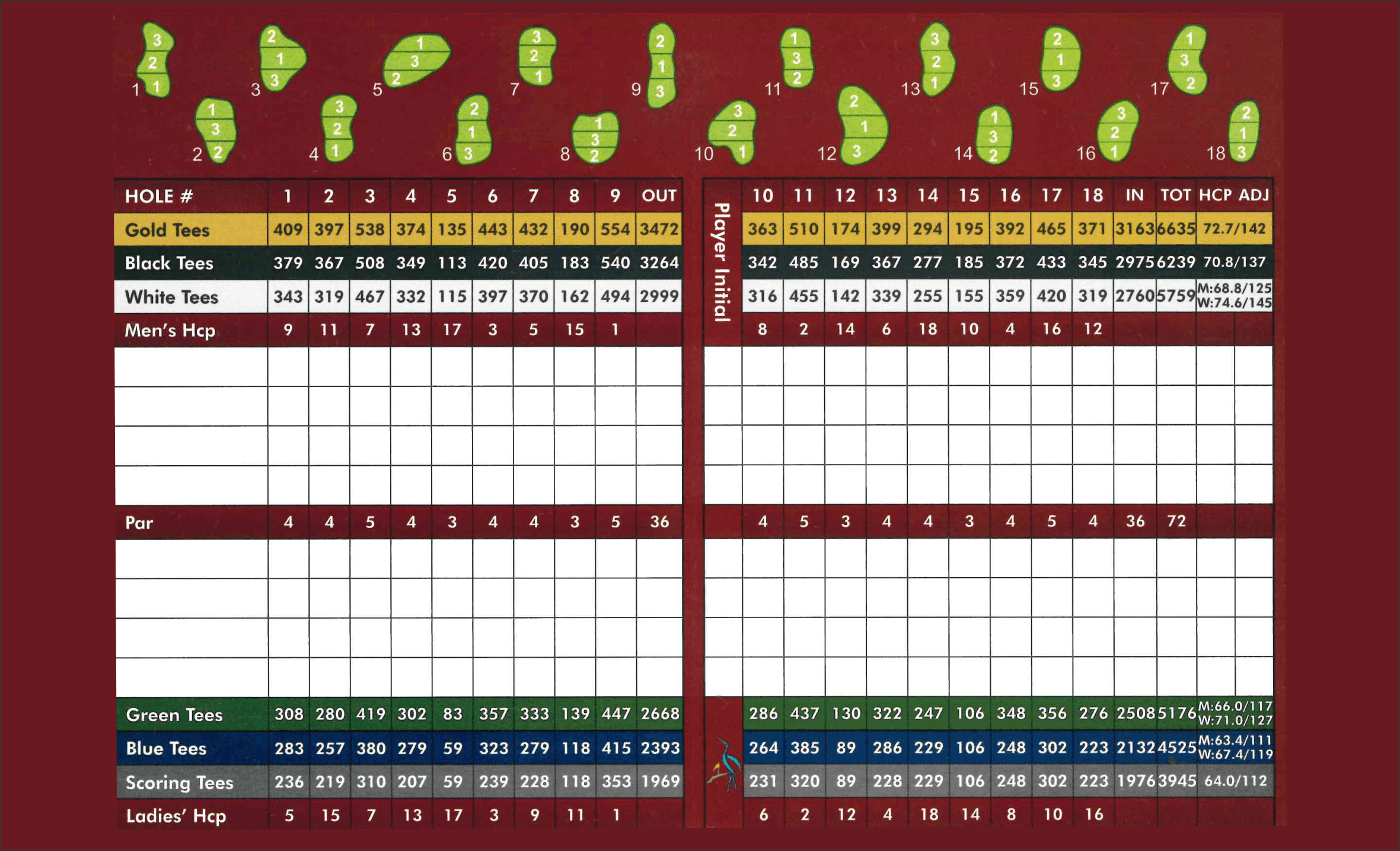 Scorecard | River's Edge Golf Club