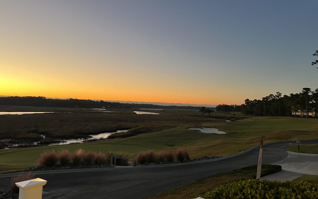 Sunset Over Golf Course